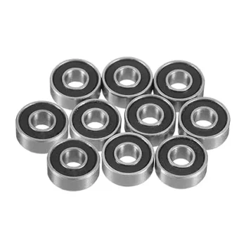 Zju Mr104-2RS 4x10x4mm Chrome Steel Bearings 10PCS ABEC3 with high precision ABEC3 grade ideal for machinery toys and DIY projects offering smooth rotation and durability in chrome steel construction